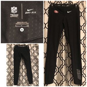 Women’s small 49er NFL, Nike Dri-fit leggings